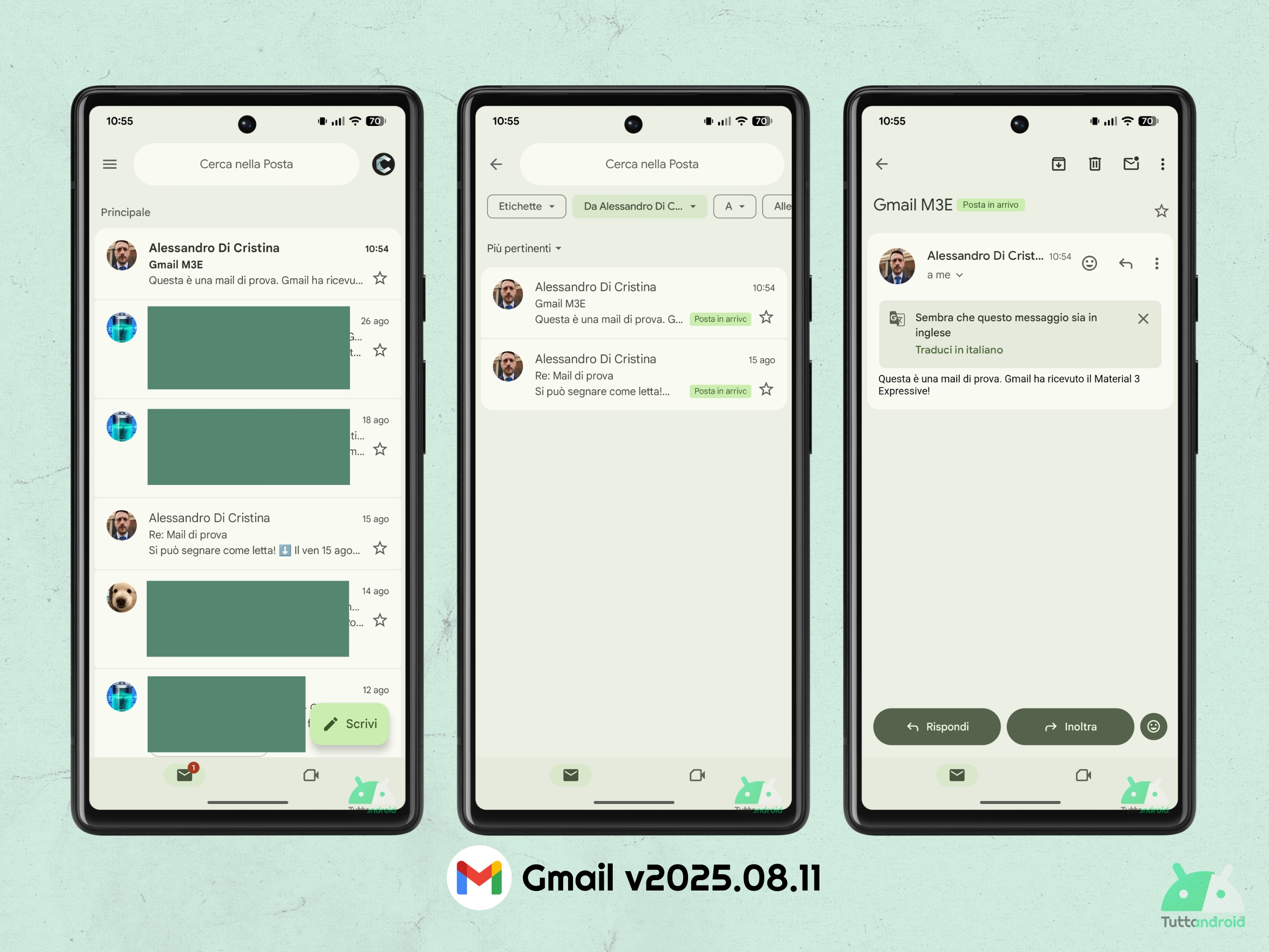 Gmail V2025.08.11 - Redisign UI M3E