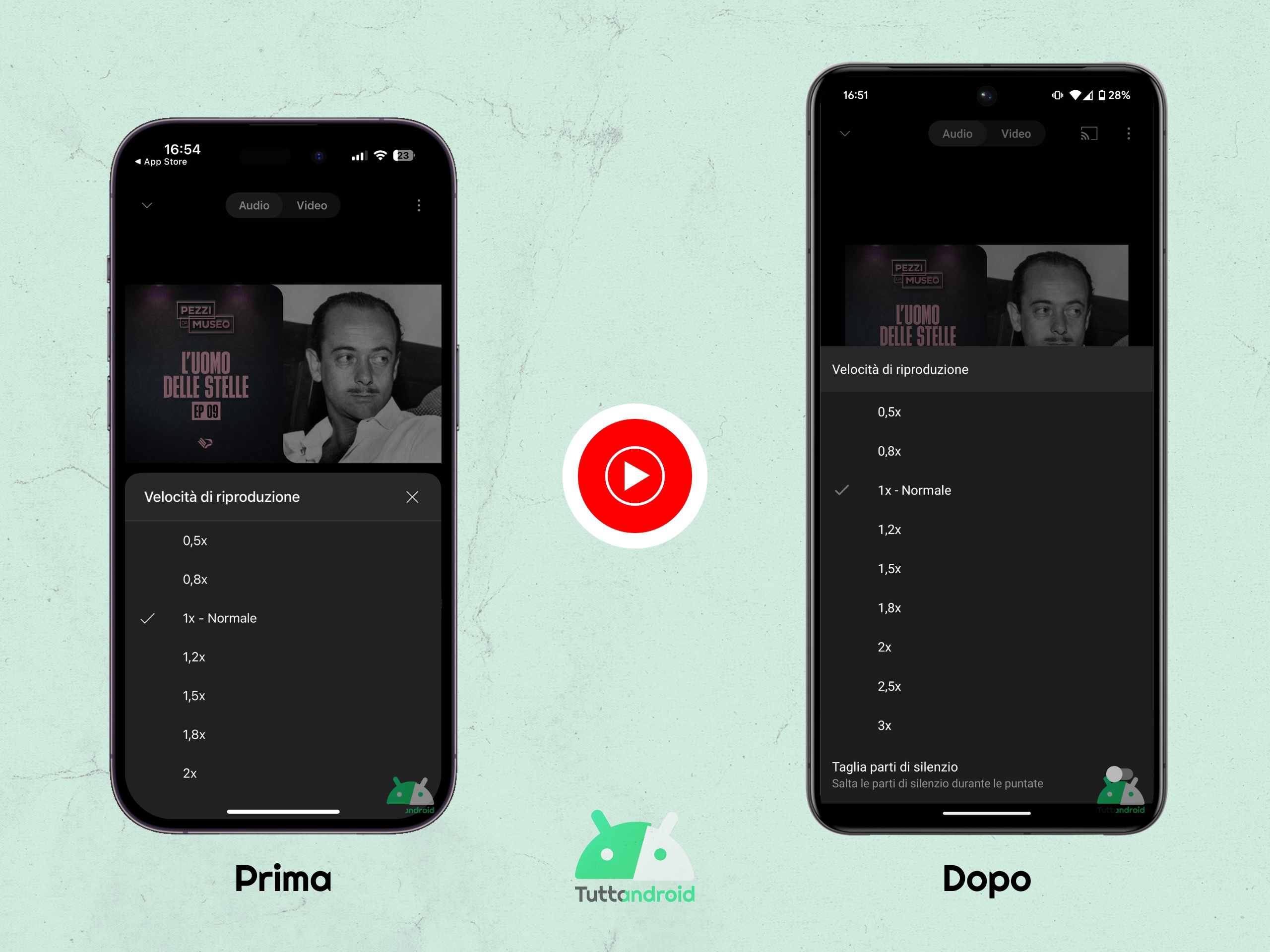 Musique YouTube - Coupez des parties du silence dans les podcasts