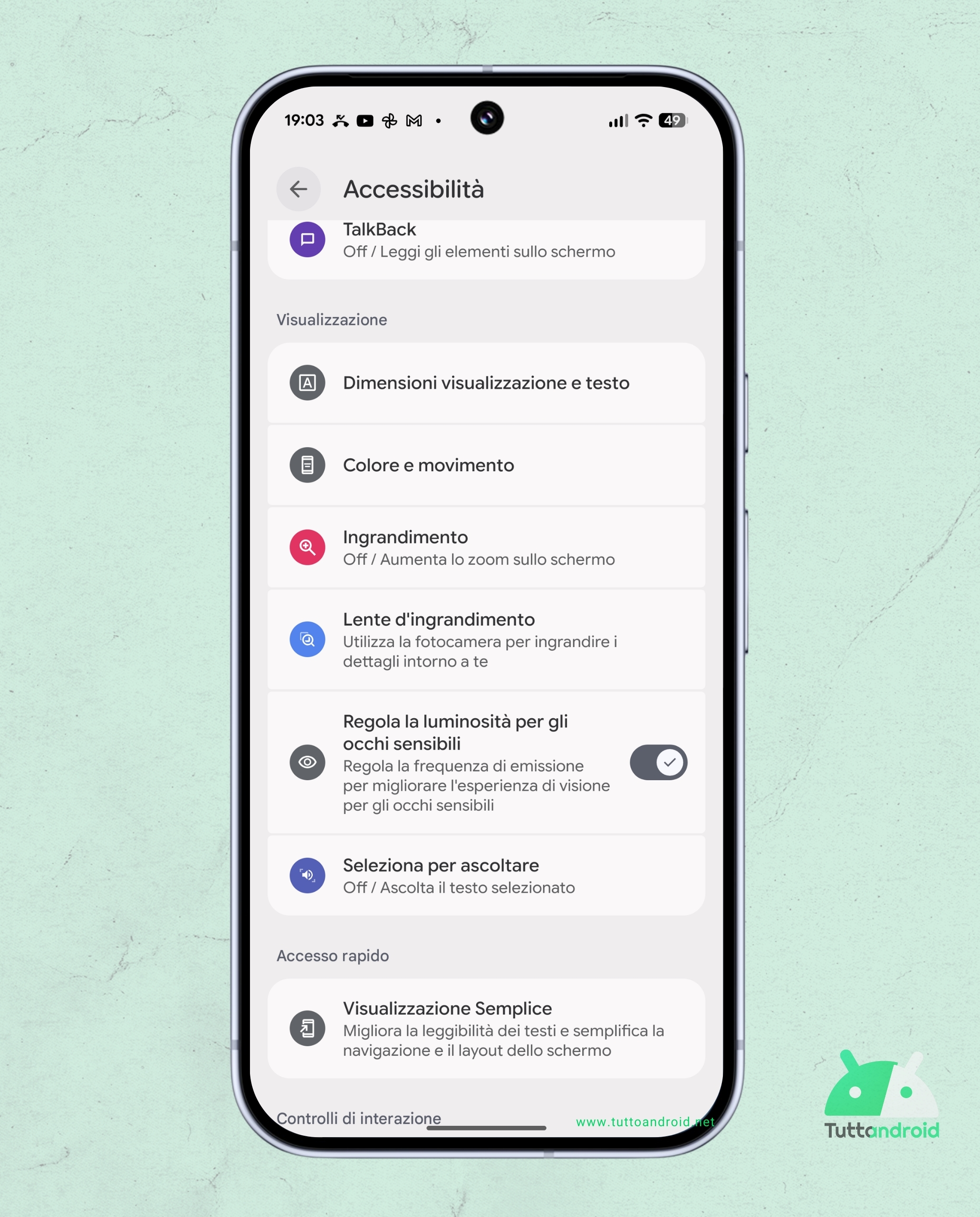 Google Pixel 10 Pro XL - Paramètres - Accessibilité - PWM Semballage