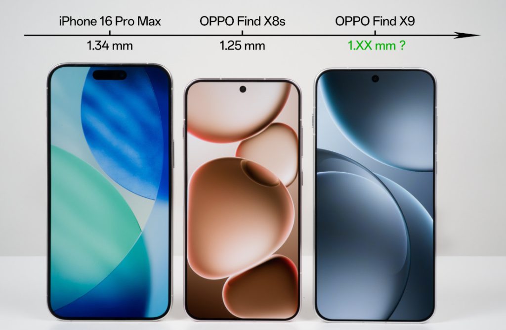 Oppo Trouver la comparaison des cornices x9