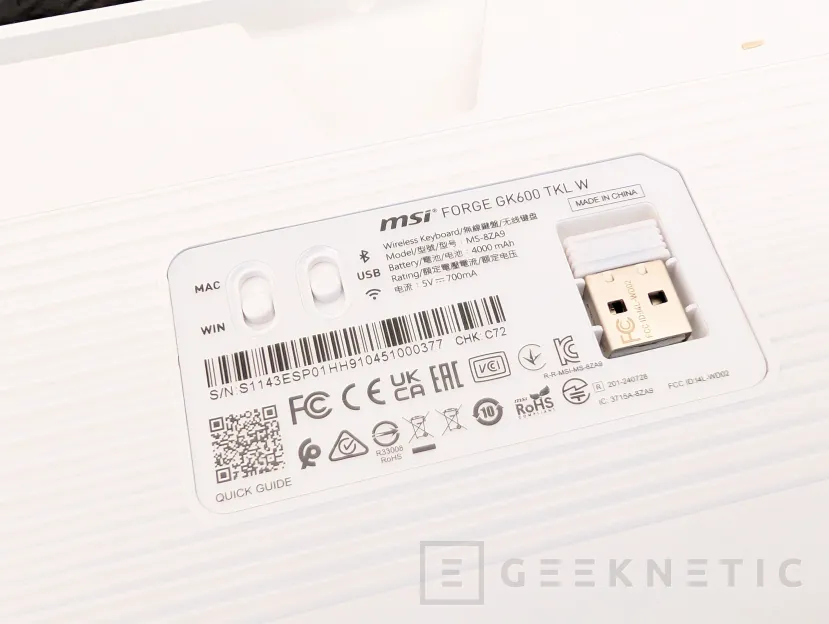 Geeknetic MSI Forge GK600 TKL Wireless Review 6