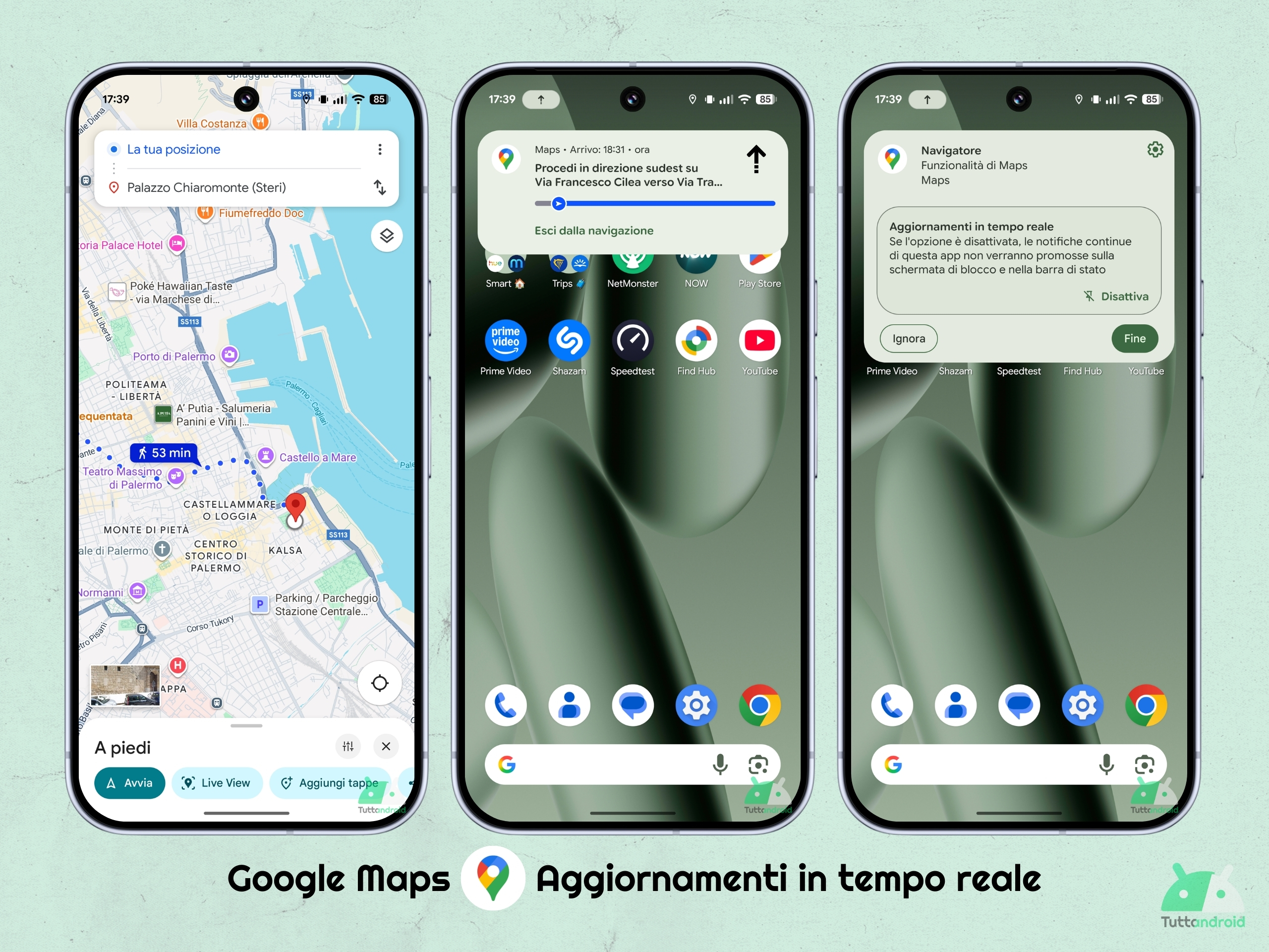 Google Maps v25.37.00 - Mises à jour réelles (à pied) sur Android 16