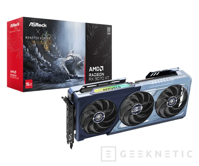 Geeknetic Asrock et Capcom présentent l'édition Radeon RX 9070 XT Monster Hunter Wilds avec design exclusif et RDNA Power 4 4