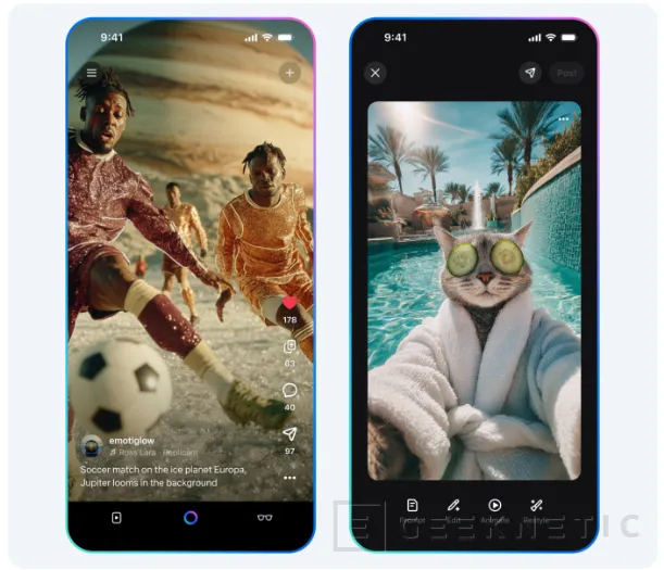 Geeknetic Meta Lanza Vibes: un nouveau flux de vidéos généré avec l'IA dans son application 2