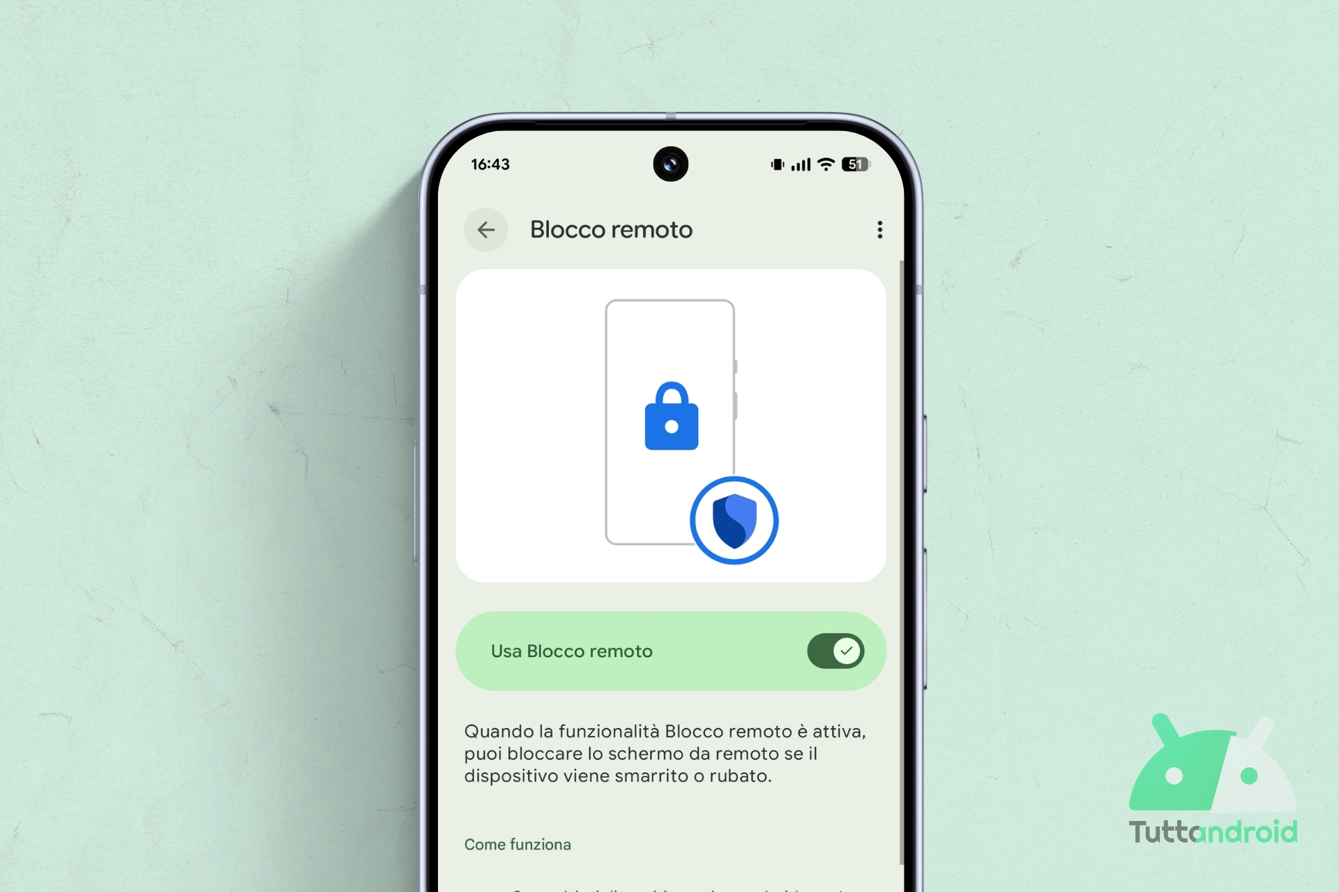 Blocco remoto di Android