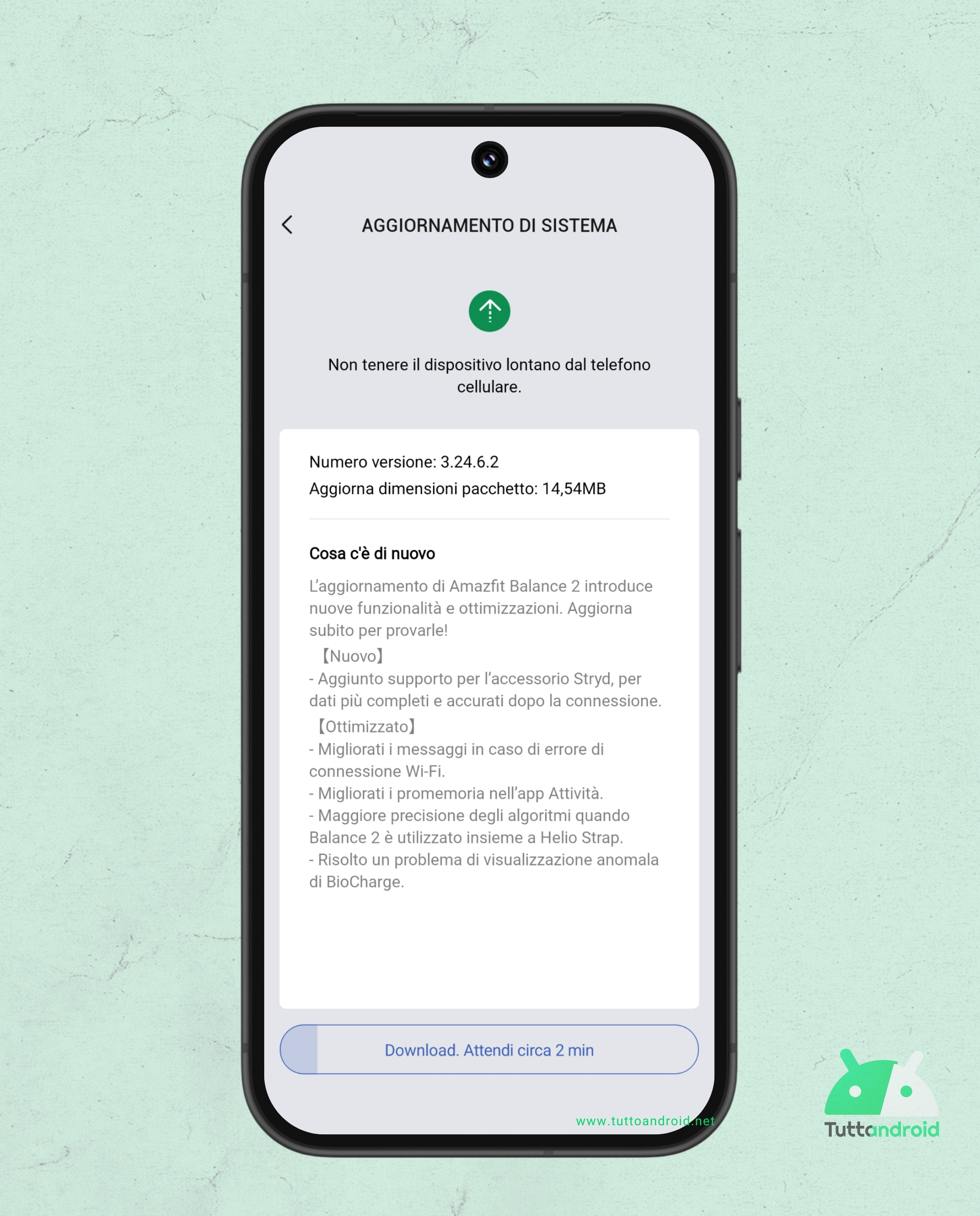 Balance AmazFit 2 - Mise à jour 3.24.6.2