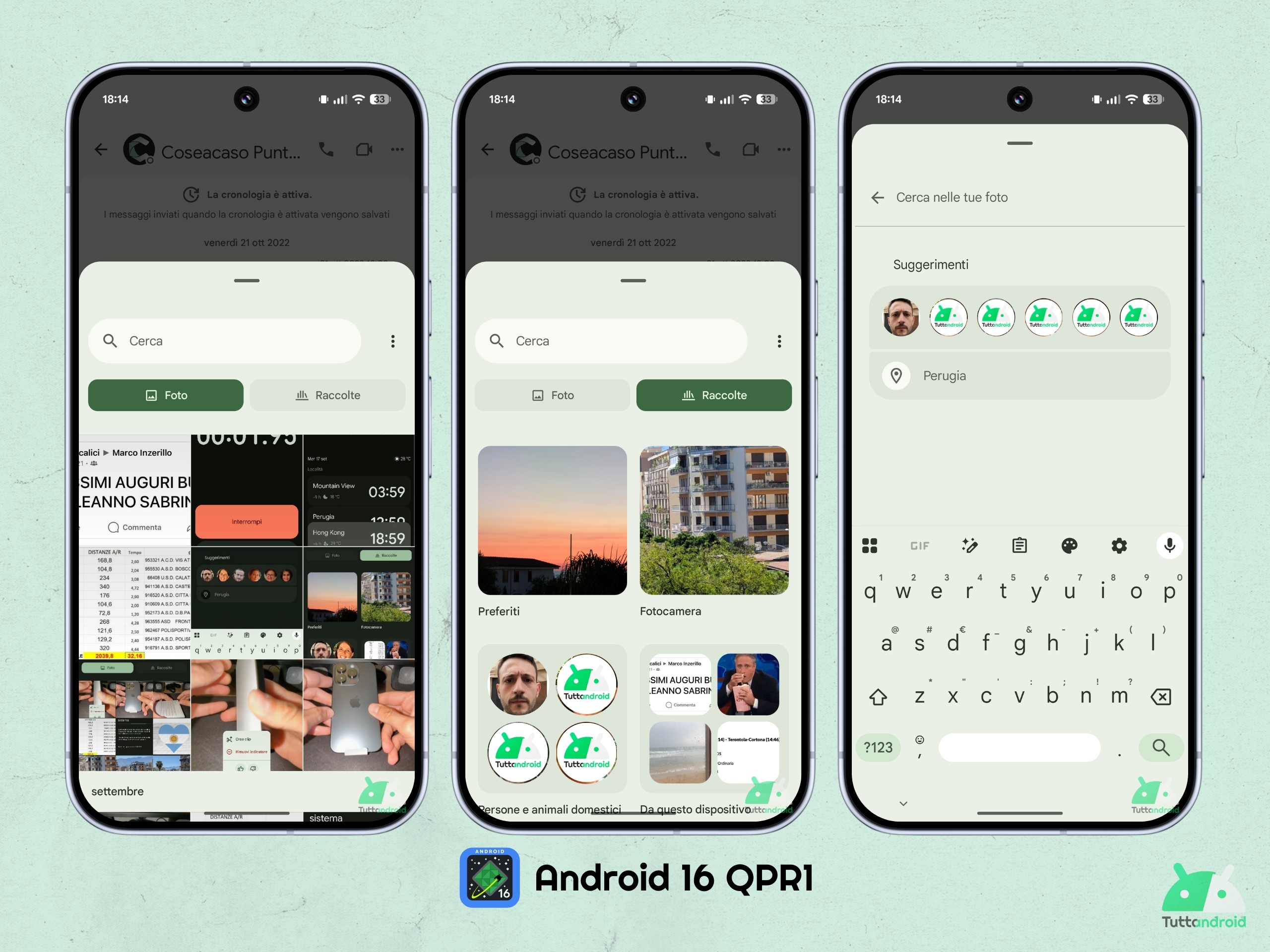 Android 16 QPR1 - sélecteur de photos avec barre de recherche