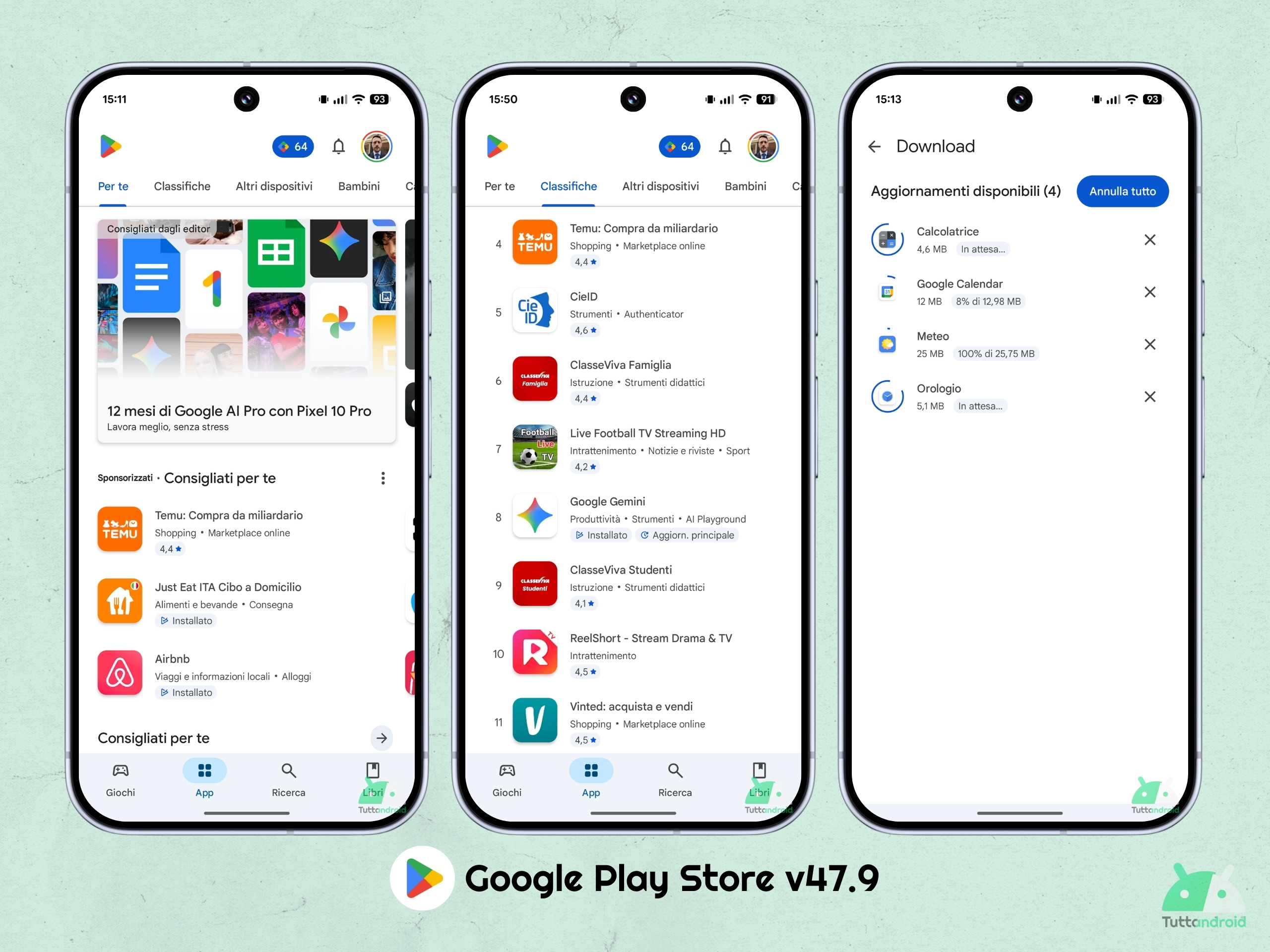 Google Play Store V47.9 - Modifications esthétiques