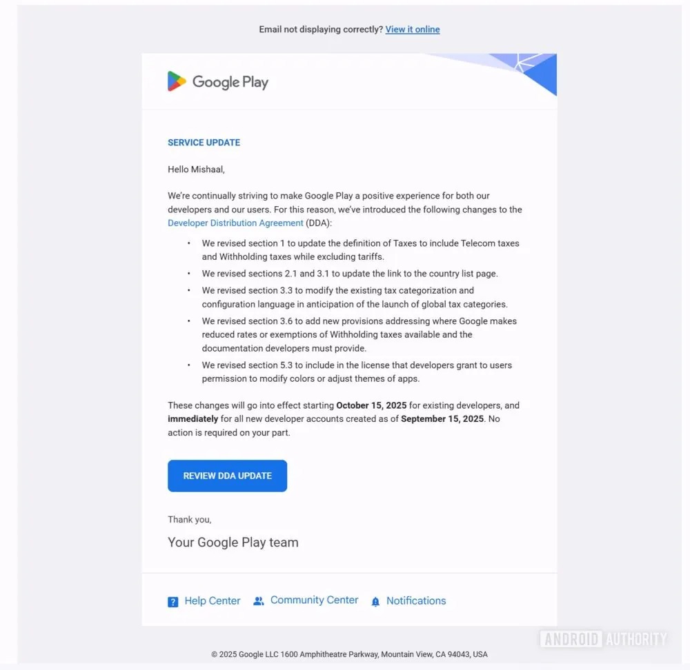 Google DDA éditer les icônes sur le thème