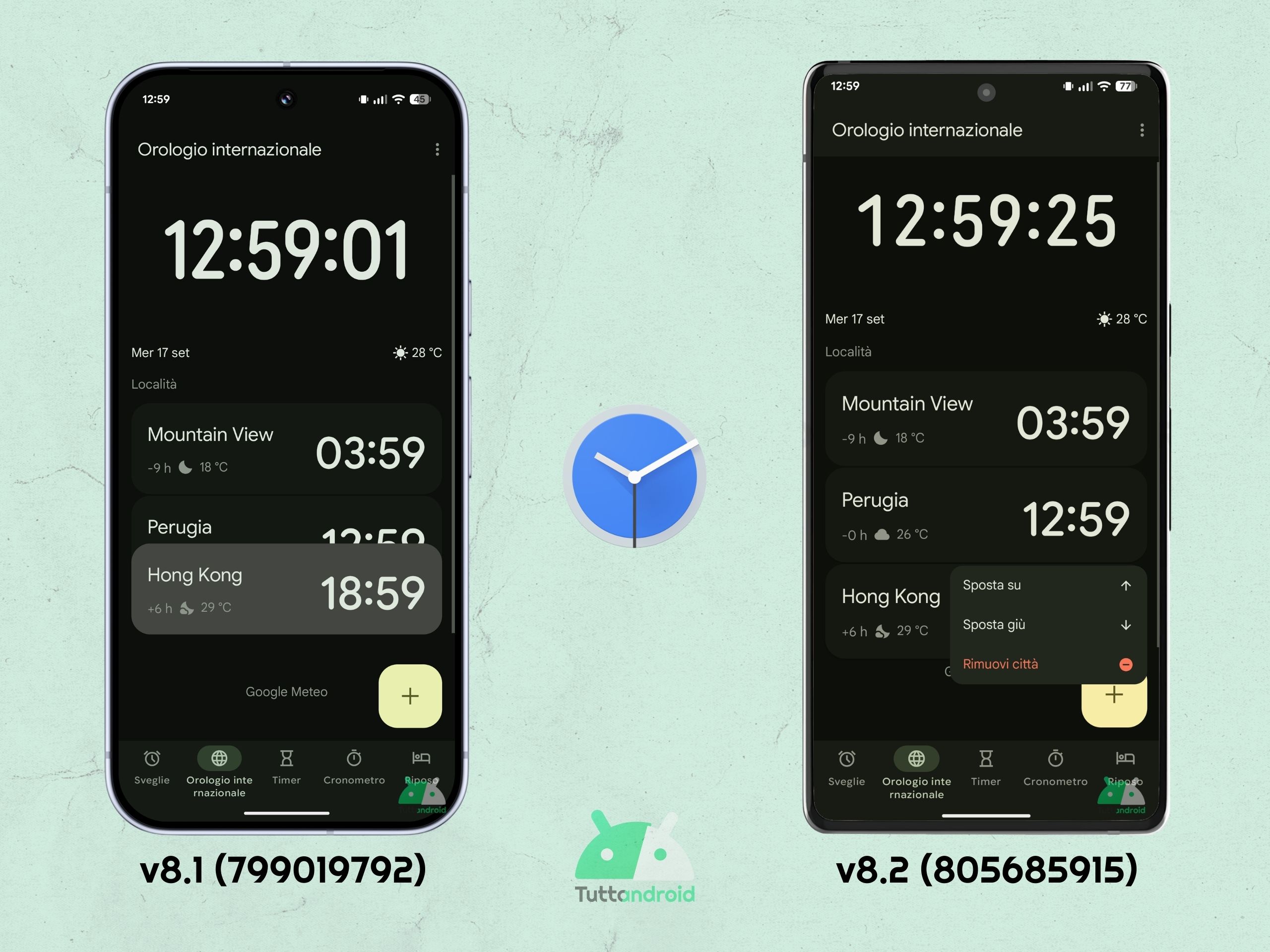 Google V8.2 Watch - Nouvelle option de carte de montre internationale