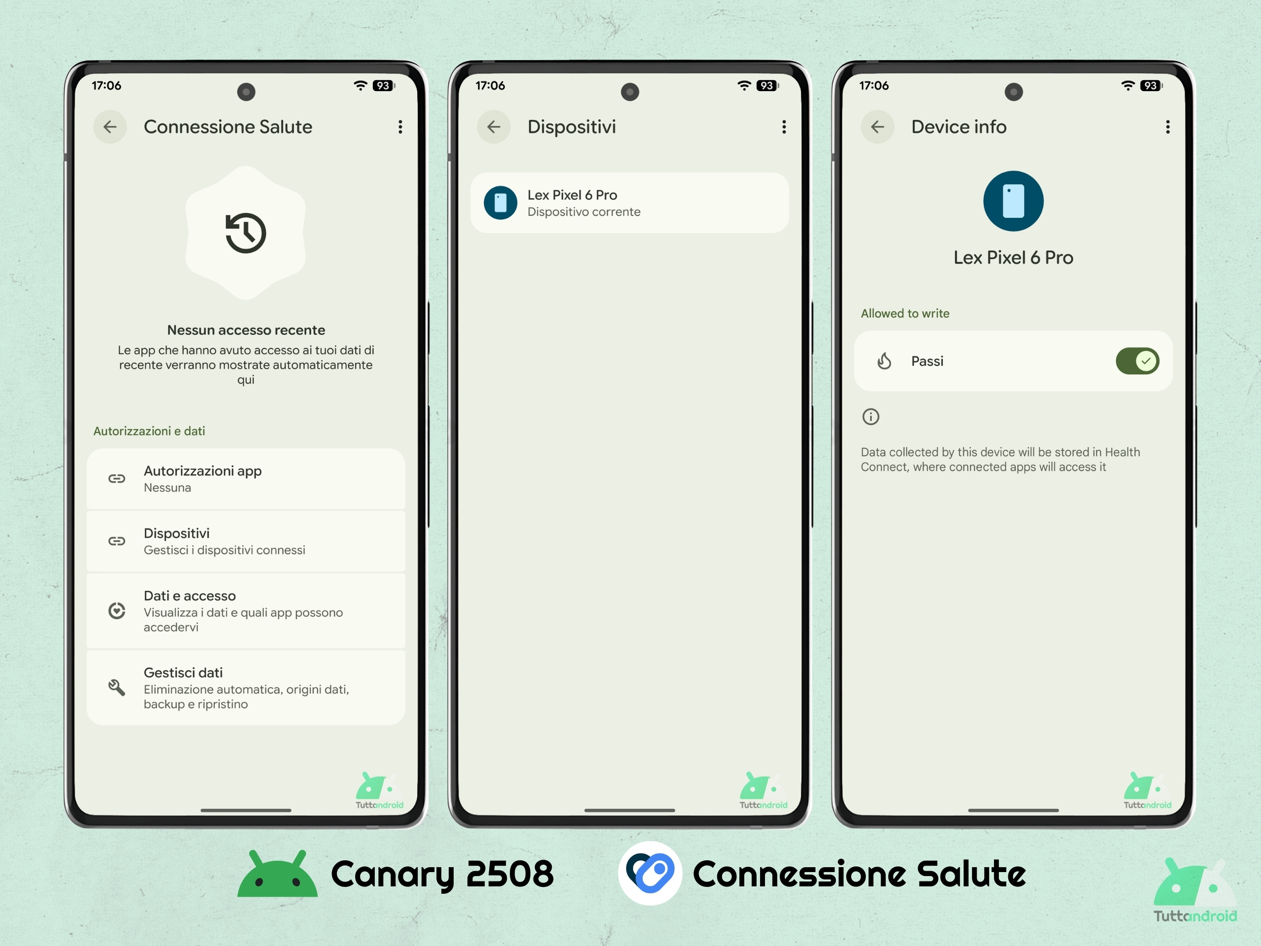 Android Canary 2508 - Connexion Health - Appareils