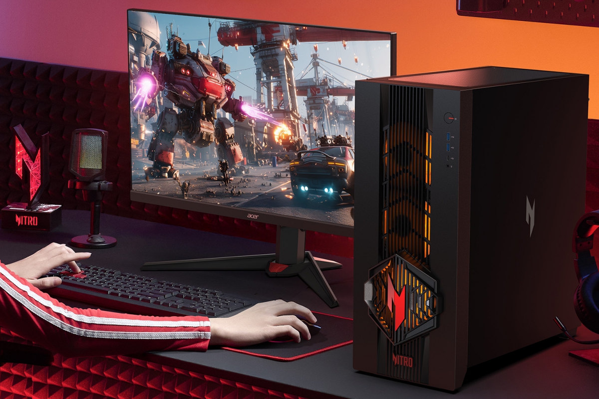 Le bureau de jeu d'Acer Nitro offre jusqu'à un AMD Ryzen 9950x3d avec le NVIDIA RTX 5090