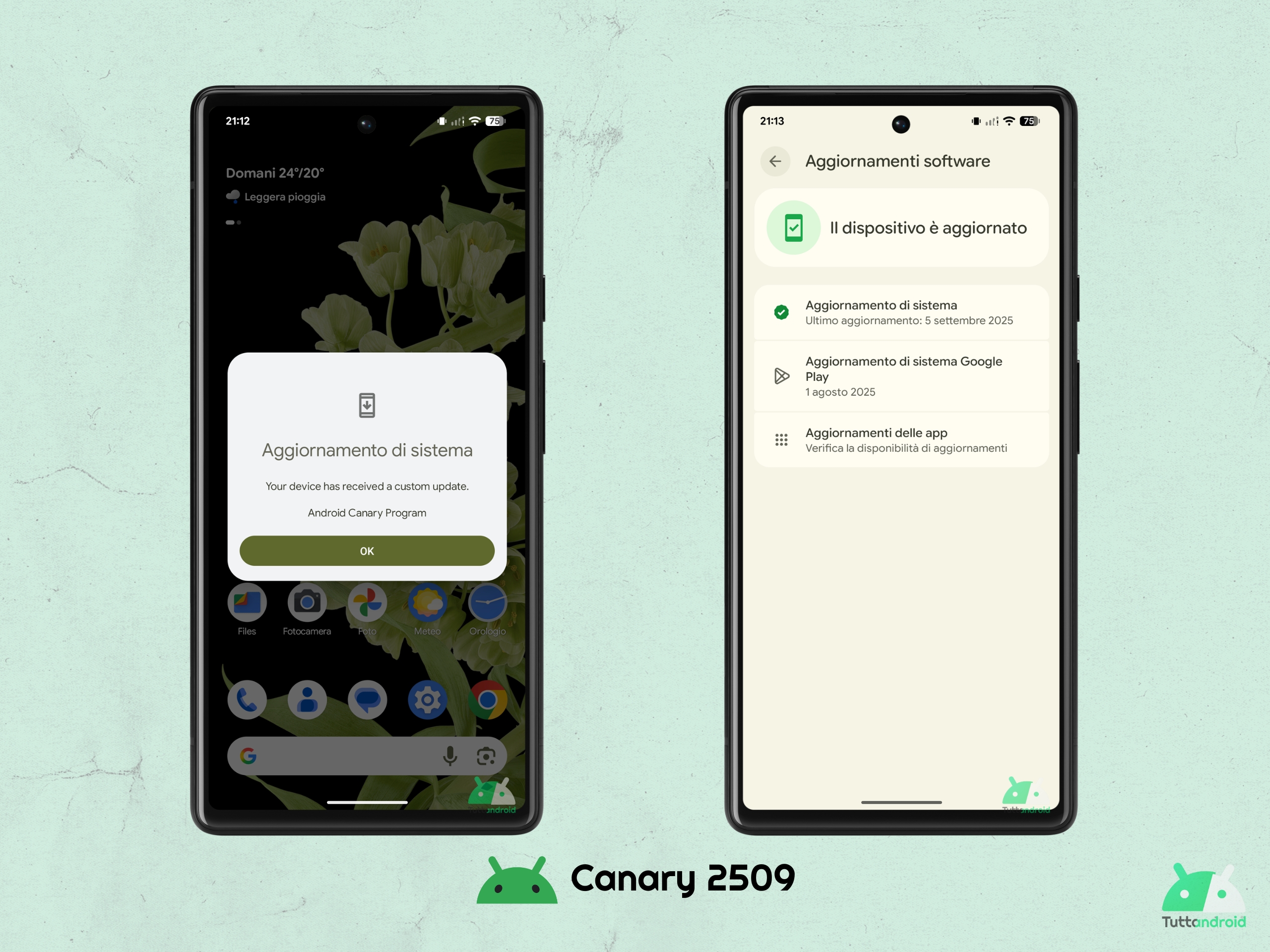 Android Canary 2509 - Mise à jour et patch septembre 2025
