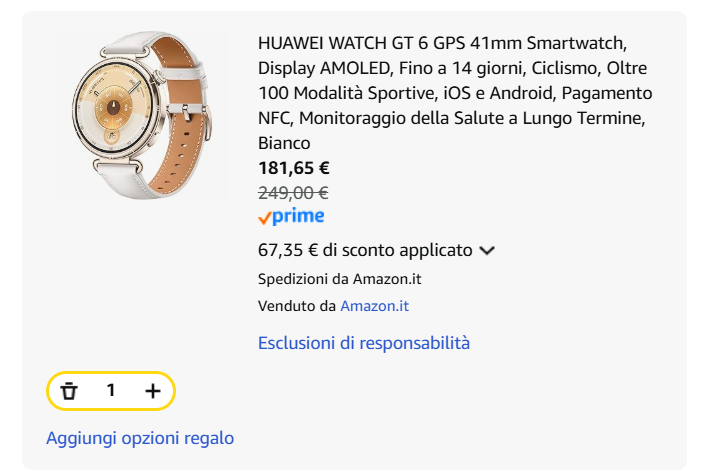 Huawei Watch GT 6 Offre sur Amazon