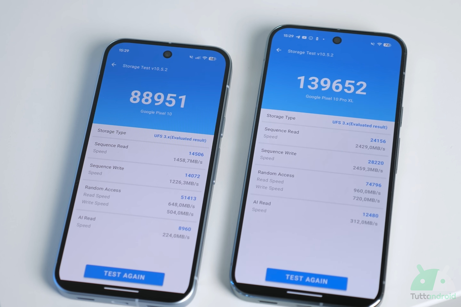 Google Pixel 10 vs Google Pixel 10 Pro XL Benchmark Memories