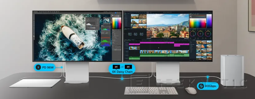 Geeknetic Le nouveau moniteur LG Ultrafine Evo 6K propose Thunderbolt 5 3 Connectivité