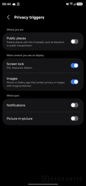 Geeknetic El Galaxy S26 Ultra aura un écran d'intimité pour limiter la visibilité latérale 2