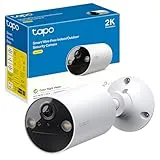 Tapo C410 - Caméra Wi-Fi à batterie extérieure/intérieure, 2K 3MP, 6400mAh, détection de personnes AI, vision nocturne couleur, aucun hub requis, compatible avec panneau solaire