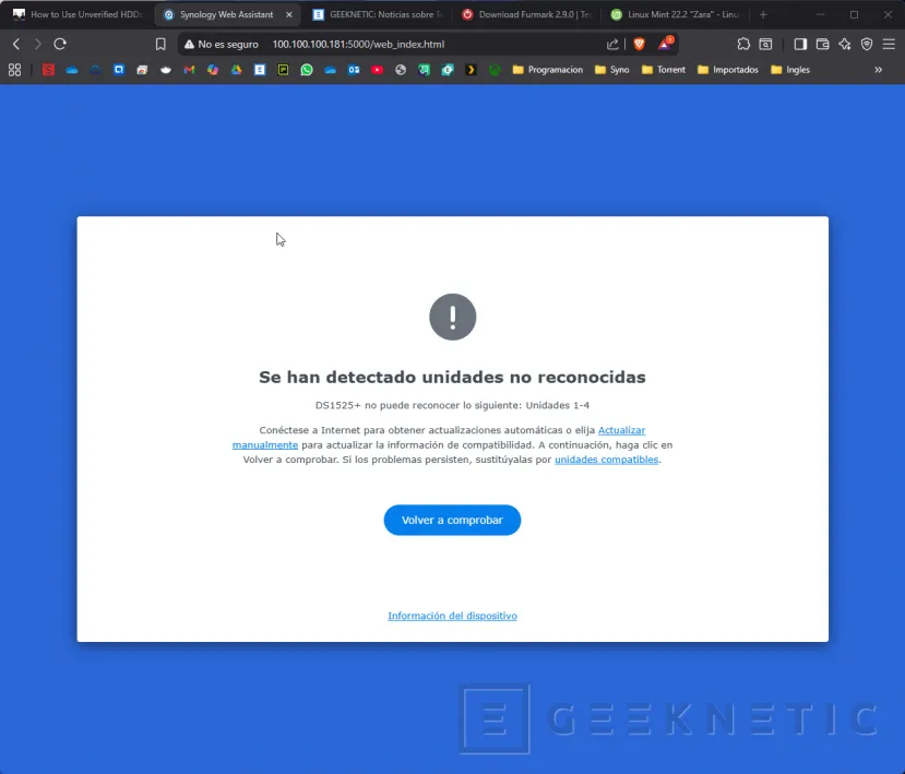Geeknetic Utilisons n'importe quel disque dur HDD dans un NAS Synology 25 série 2