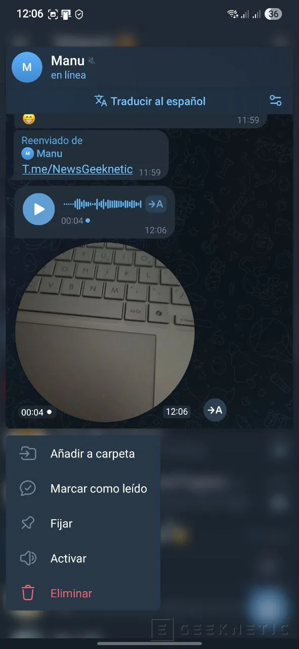 Geeknetic Ainsi, vous pouvez voir tous les messages Telegram sans qu'ils apparaissent comme lus 5