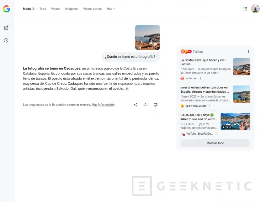 Geeknetic Premières impressions du Google AI Mode : entre indifférence et indignation 6