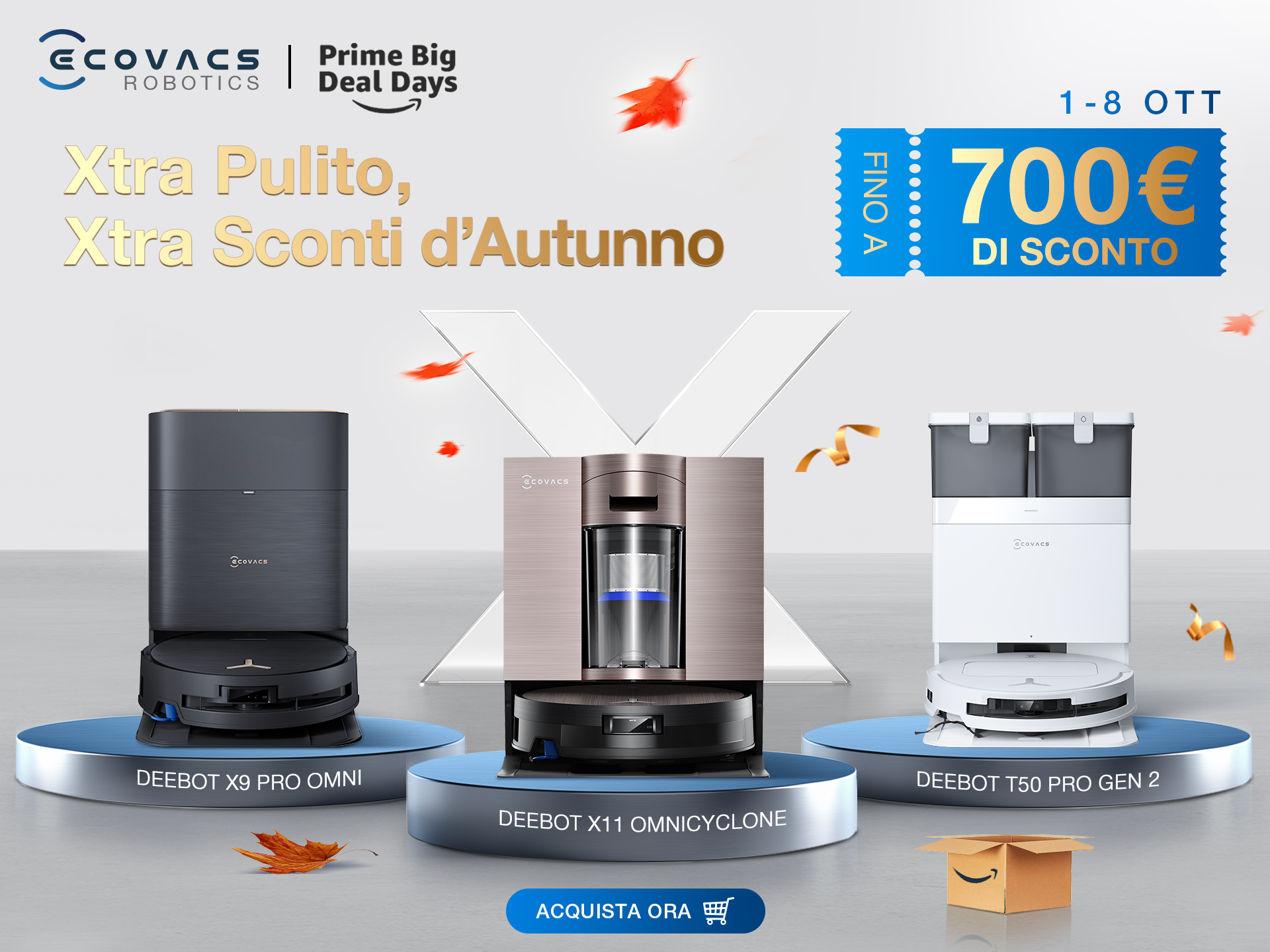ECOVACS - Festa delle Offerte Prime - ottobre 2025 hero white