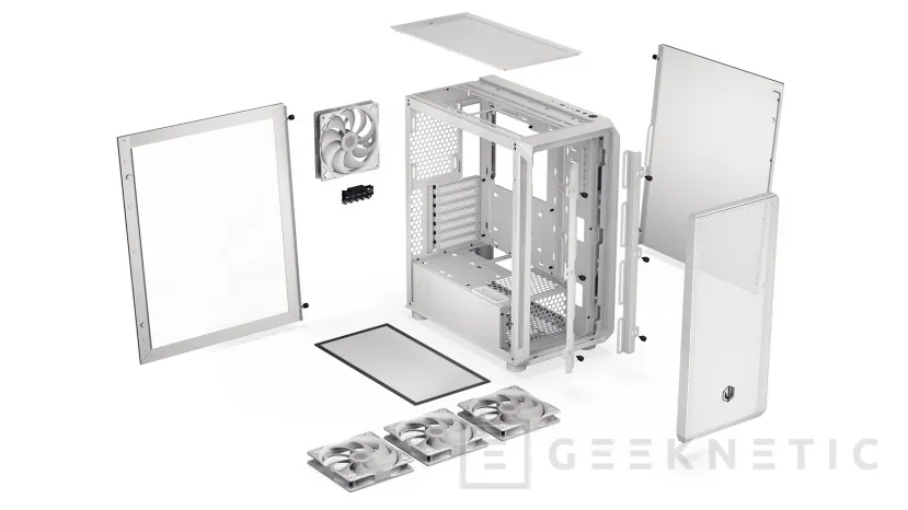 Geeknetic New Endorfy Arx 500 White boîtier avec éclairage ARGB, vitre latérale et 4 ventilateurs 140 mm inclus pour 115 euros 2
