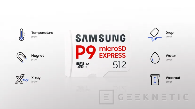 Geeknetic Nouvelles cartes mémoire MicroSD Express Samsung P9, jusqu'à 800 Mo/s et 512 Go de capacité 3