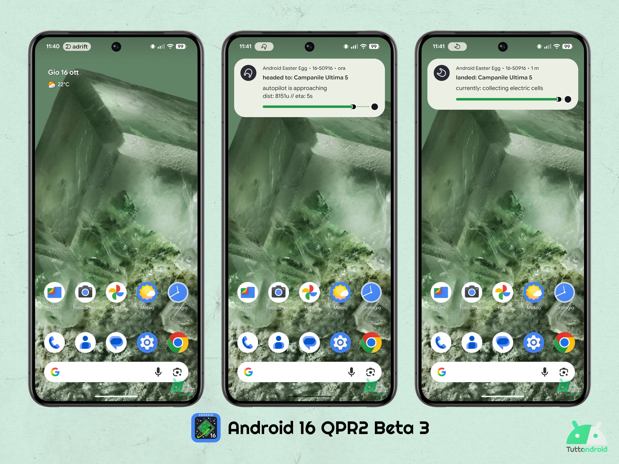 Android 16 QPR2 - Bêta 3 - Easter Egg avec mise à jour en temps réel