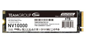 Le nouveau SSD Teamgroup NV10000 offre des vitesses de lecture allant jusqu’à 10 000 Mo/s et des capacités allant jusqu’à 4 To