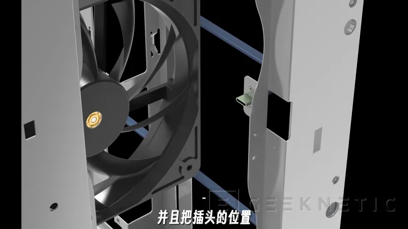 Geeknetic Nouveau concept BTF 3.0 qui comprend des sources et des ventilateurs sans fil et un refroidissement liquide avec des tubes courts 5