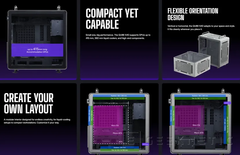 Boîtier Geeknetic New Cooler Master QUBE 540, modularité et personnalisation dans un format compact pour 64 euros 4