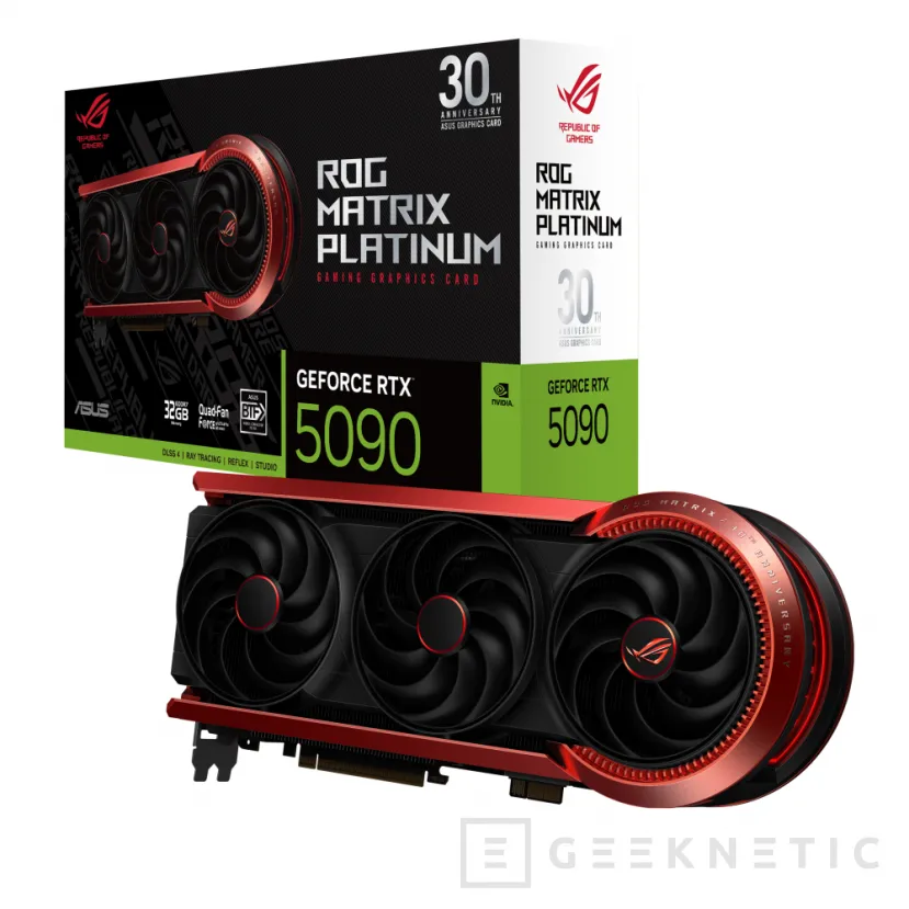 Geeknetic L'ASUS RTX 5090 ROG Matrix Platinum est désormais officiel, son PDSF est de 3 999,99 $ 2