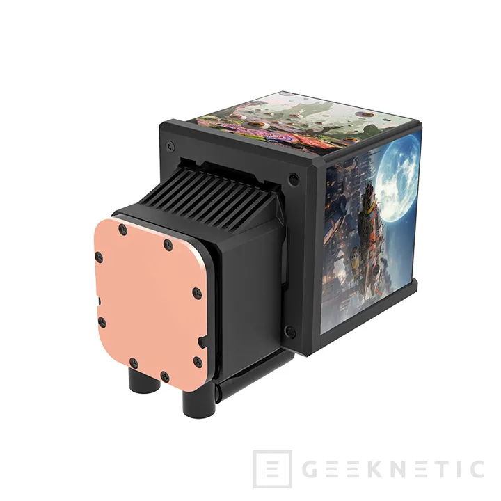 Geeknetic Nouveau RL AiO Thermaltake MINECUBE 360 Ultra ARGB Sync, avec quadruple écran LCD sur la tête 5