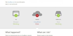 Cloudflare rencontre quelques problèmes, de nombreuses pages web connectées à ce CDN ne fonctionnent pas correctement
