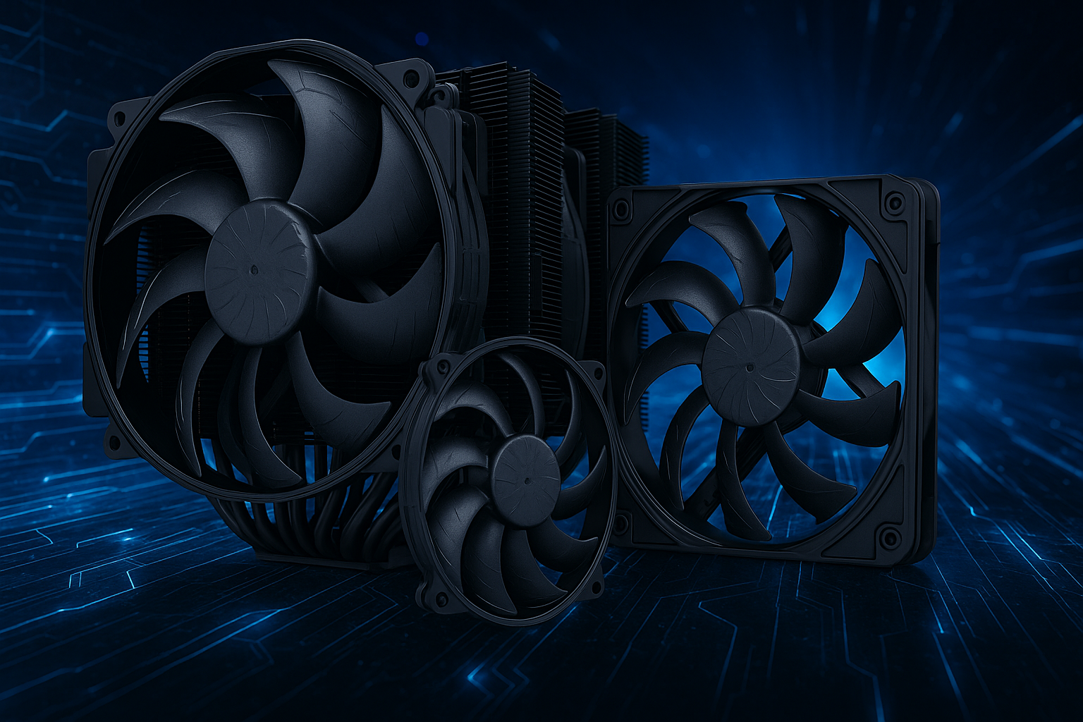 Noctua lance le NH-D15 G2 et le NF-A14x25 G2 en finition chromax.black tout en conservant leurs hautes performances