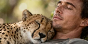 Incroyable : il se réveille d’une sieste avec un guépard endormi contre lui, le cliché qui bouleverse notre regard sur les prédateurs