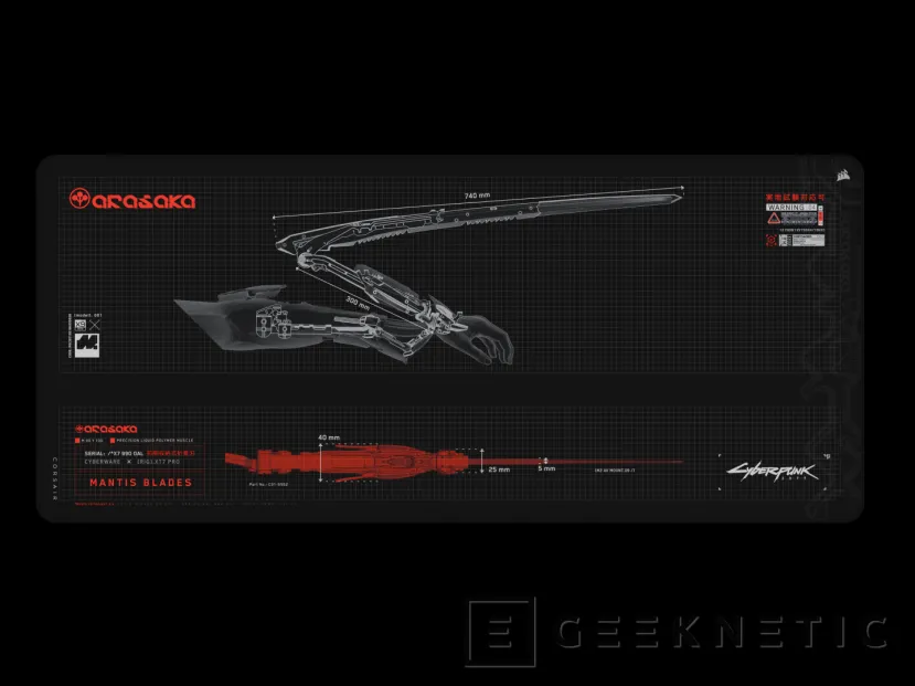 Geeknetic CORSAIR et CD Projekt Red s'associent pour lancer un clavier, une souris et des tapis de souris sur le thème Cyberpunk 2077 4