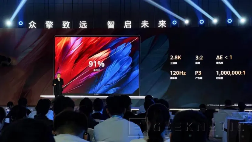 Geeknetic HarmonyOS arrive sur l'ordinateur portable avec le Huawei HM740, un 5K avec 21 heures d'autonomie et un mode double pour séparer le travail et l'usage personnel 2