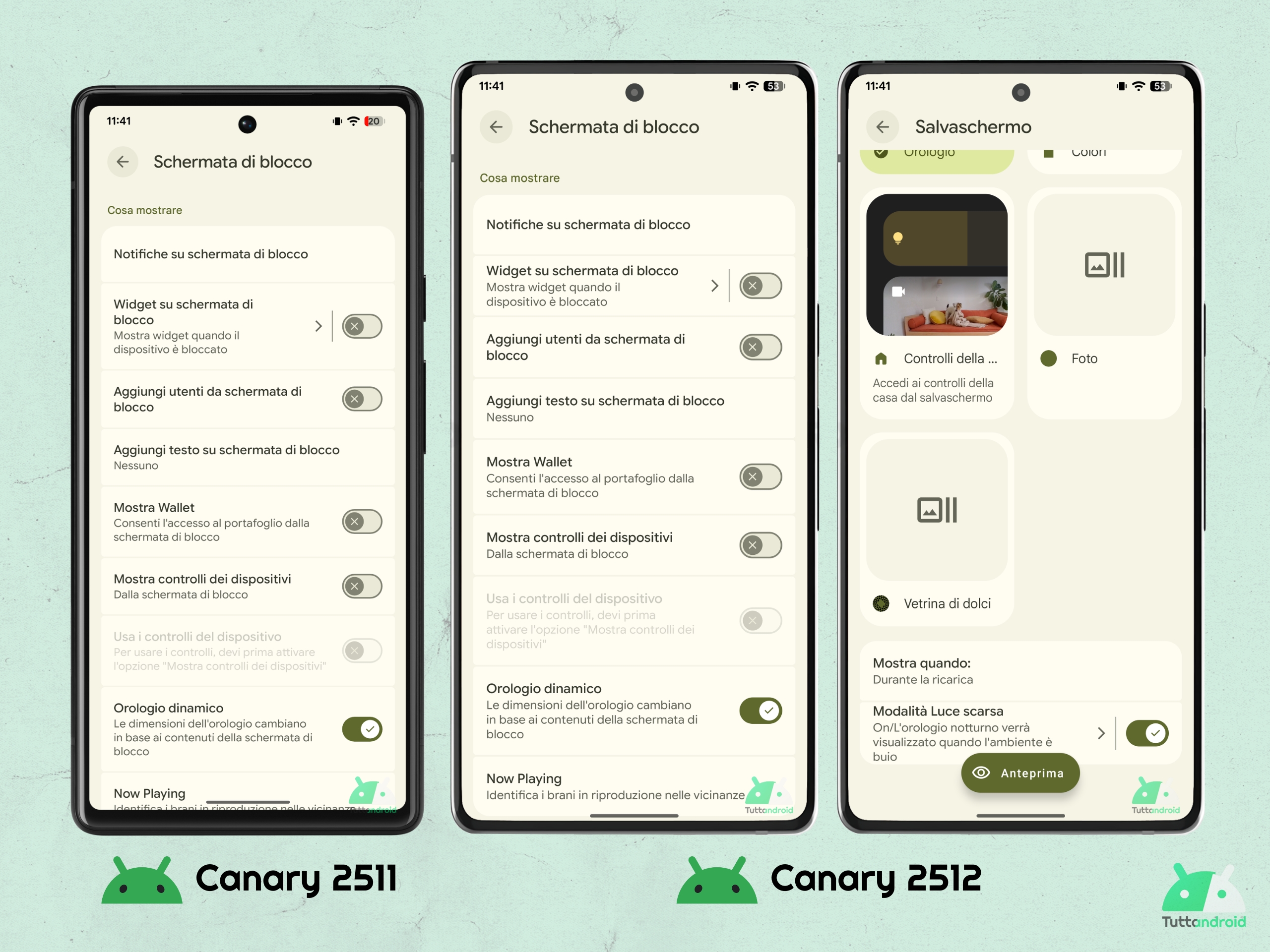 Android CANARY 2512 - Paramètres de densité des tuiles