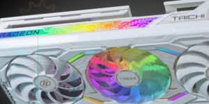 L&rsquo;ASRock Radeon RX 9070 XT Taichi White présente un design blanc avec écran LCD intégré et 16 Go GDDR6 hautes performances