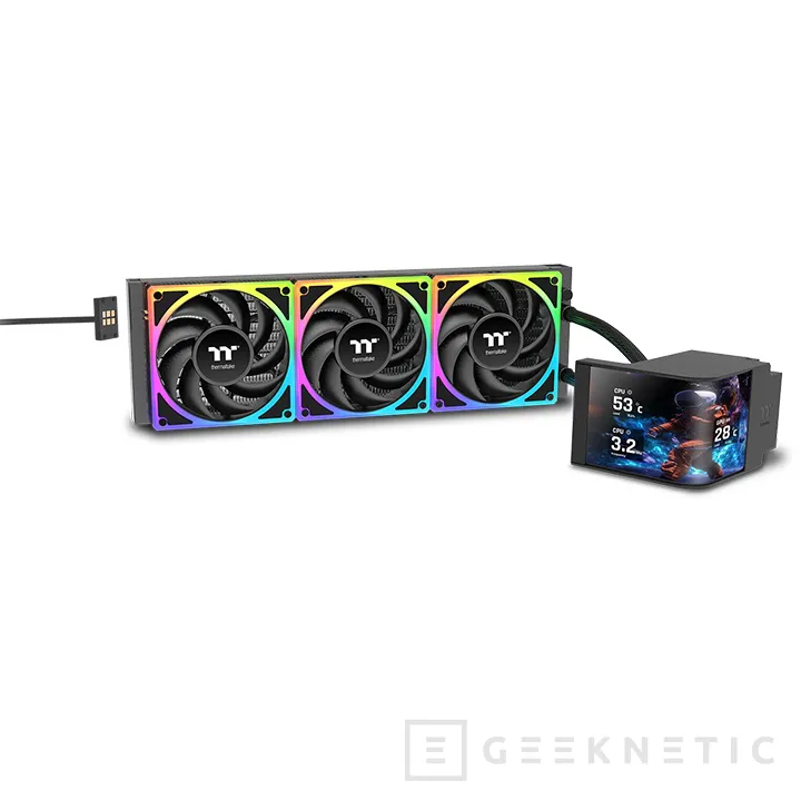 Geeknetic Thermaltake propose désormais son RL MAGCurve 360 ​​​​Ultra ARGB Sync avec écran incurvé disponible à partir de 349,90 euros 3
