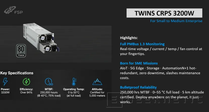 Geeknetic Il s'agit de la première alimentation ATX redondante au monde : FSP TWINS PRO 1400W 3