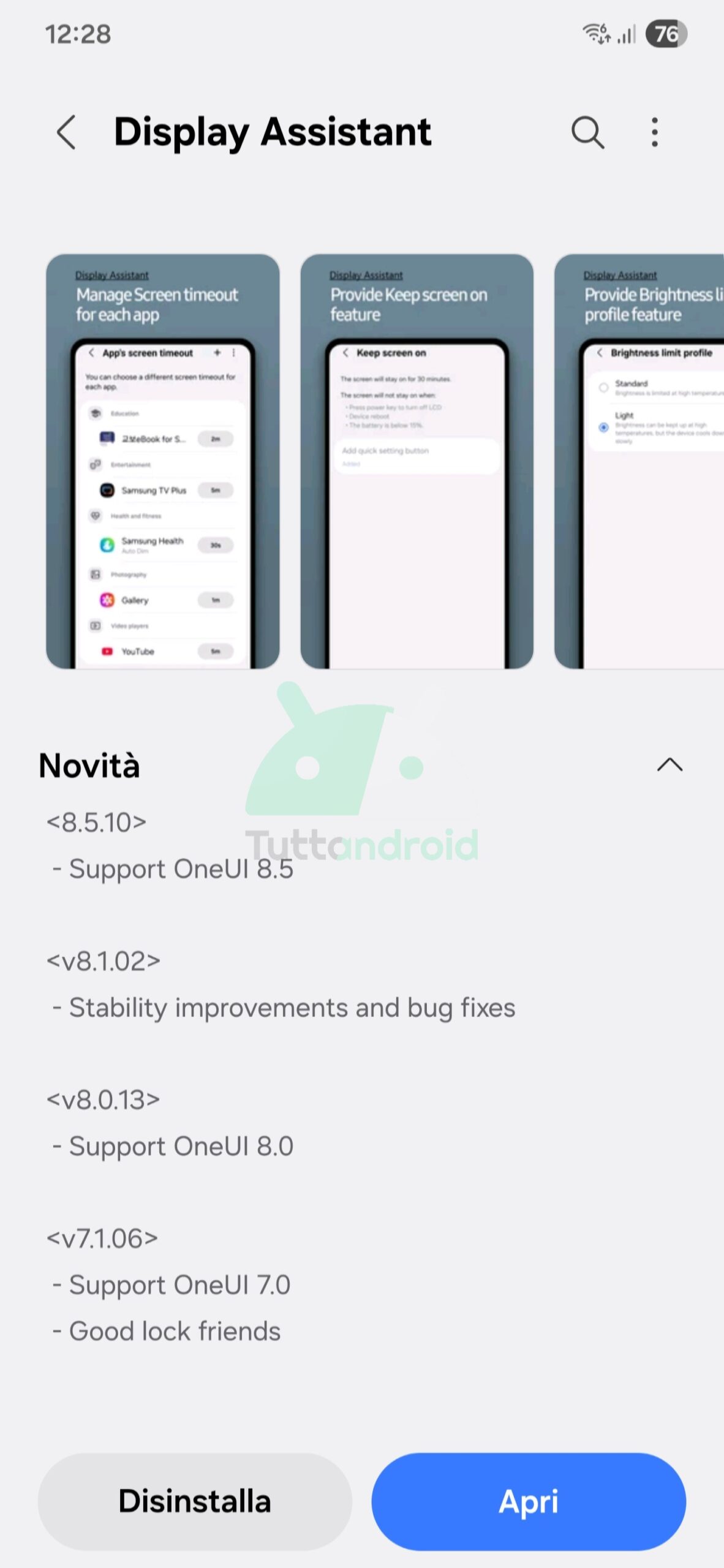 Mise à jour de l'Assistant d'affichage