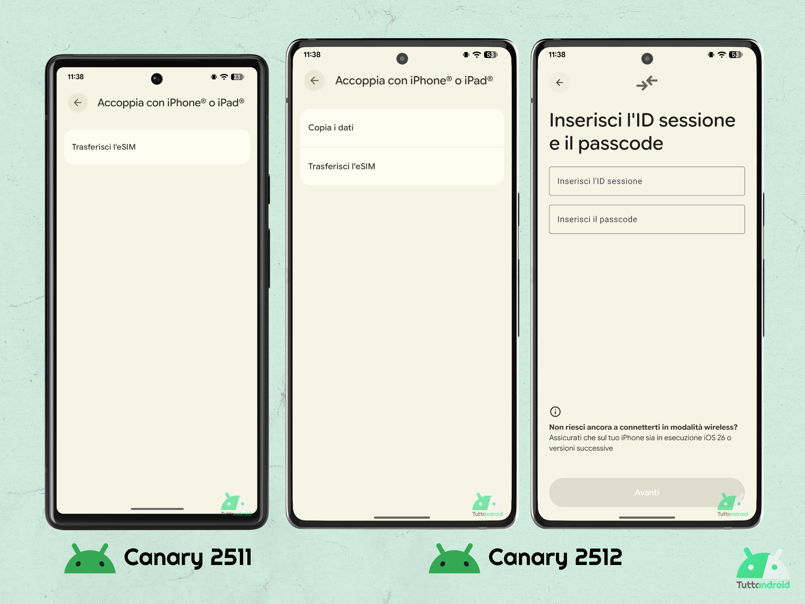 Android CANARY 2512 - Appairage avec iPhone ou iPad - Copier les données