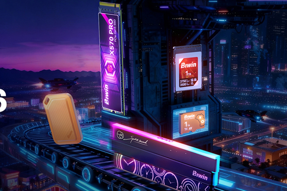BiWin présentera un nouveau kit de mémoire DDR5 de 192 Go, des SSD jusqu'à 14 000 Mo/s et des cartes mémoire au CES 2026