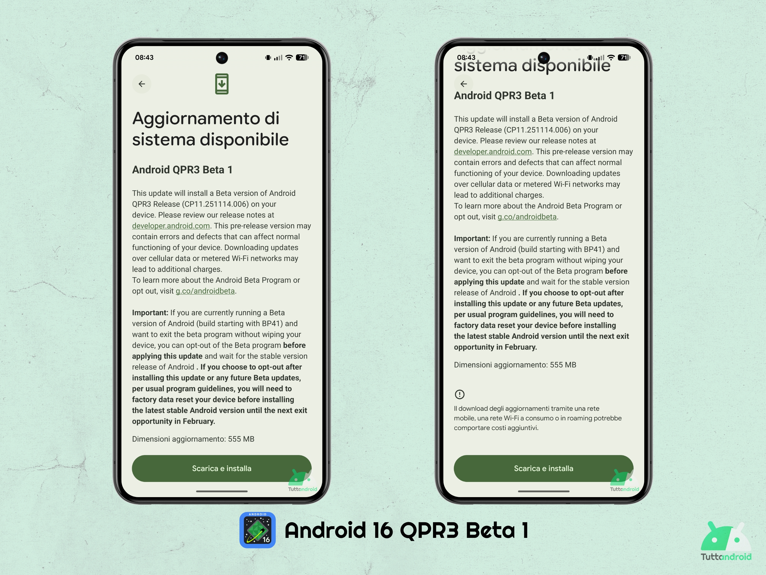 Android 16 QPR3 - Bêta 1 sur Google Pixel 8 Pro