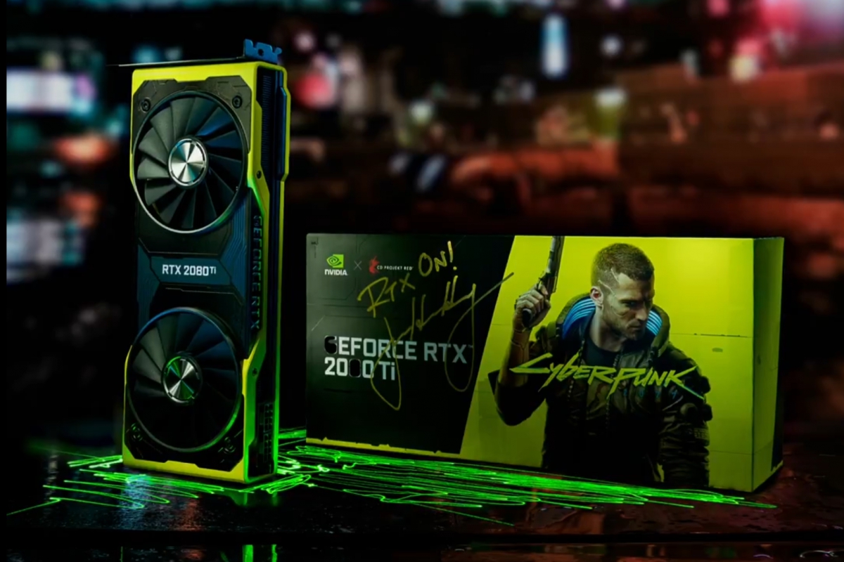 NVIDIA offre une GeForce RTX 2080 Ti Cyberpunk Edition signée Jensen Huang