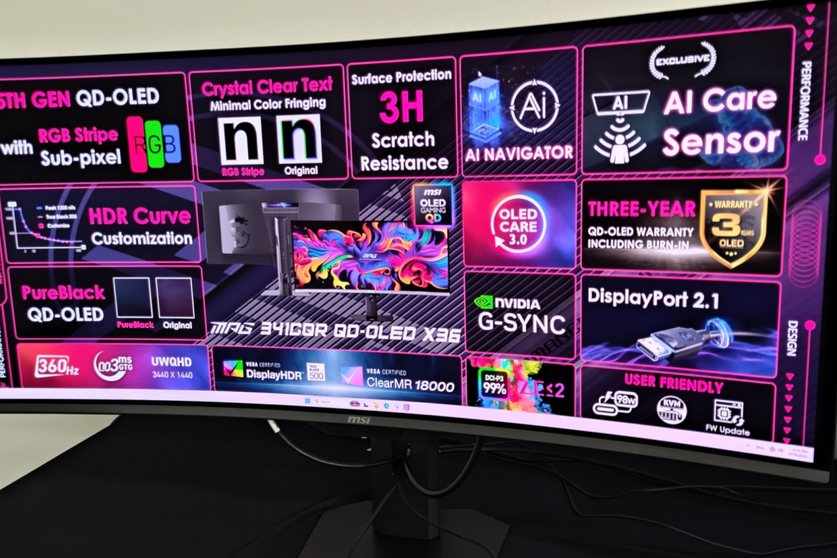 MSI présente son moniteur de jeu MPG 341CQR QD-OLED X36 avec une dalle 360 ​​HZ de cinquième génération