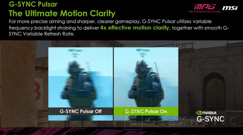 Geeknetic QD-OLED, Dual Mode et NVIDIA G-Sync Pulsar dans les nouveaux moniteurs de jeu MSI 4